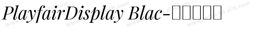 PlayfairDisplay Blac字体转换